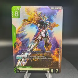 Wing Gundam Zero Gundam Card Game New Type Rising NM Foil GD01-024 LR - Image 1