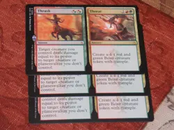 MTG Thrash / Threat x3 Rare Ravnica Remastered NM Low S&H Split Card - Image 1