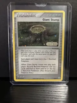 Pokemon Giant Stump Card 75/92 Stamped Reverse Holo Legend Maker - Image 1