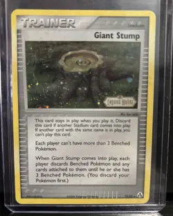 Pokemon Giant Stump Card 75/92 Stamped Reverse Holo Legend Maker - Image 2