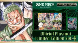 One Piece Card Game Official ZORO Playmat Limited Edition Vol4 with Zoro promo - Image 2