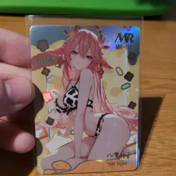 Dream of Desire Card Goddess Story Anime Waifu Holo Yae Miku cow print lingerie - Image 1