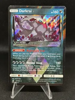 Pokemon Darkrai Prism Star Prism Rare Sm-Ultra Prism 77/156 Holo 160 HP English - Image 1