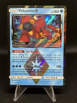 Pokemon Volcanion Prism Star Prism Rare SM Forbidden Light 31/131 Holo English - Image 1