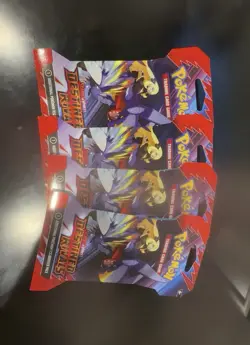 Pokemon TCG S&V Destined Rivals Booster Pack Lot of 4 Cynthia Garchomp - Image 3