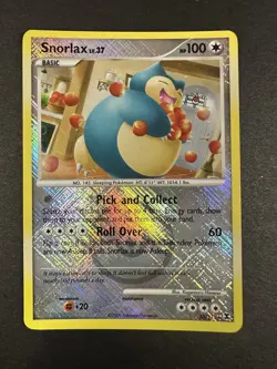 2009 Pokemon Snorlax Holo Rare *CROSS HATCH* 33/111 *NM+* SHARP! CENTERED - Image 2