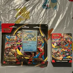 Pokemon Mega Evolution Booster B (6 Packs) Sealed Box & 3 Pack Mega Evolution - Image 2
