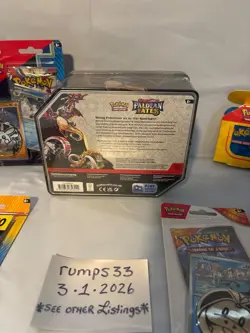 Pokemon Paldean Fates IRON TREADS Tin Sealed + Sealed Lot Large - Image 4