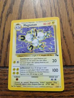 1999 Pokemon Magneton Fossil Holo 11/62 - Image 1