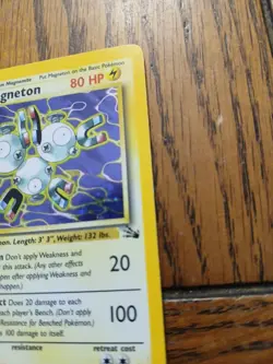 1999 Pokemon Magneton Fossil Holo 11/62 - Image 3