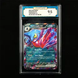 TQG 9.5 MINT+ 2023 Pokemon ENG Toxicroak ex 131/198 RR - Image 1