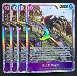 One Piece Gol.D.Roger OP13-064 SR Foil Playset (x4) Carrying on His Will NM - Image 1