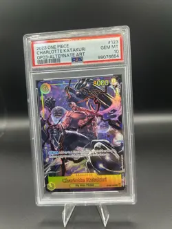 Bandai Charlotte Katakuri OP03-123 Pillars of Strength Alt Art Foil PSA 10 - Image 1