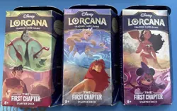Disney Lorcana The First Chapter Set Of 3 Starter Decks Brand New Sealed - Image 1