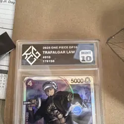 Bandai Trafalgar Law OP10 2025 Holo Graded Mint 10 King Card Grading One Piece - Image 2