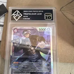 Bandai Trafalgar Law OP10 2025 Holo Graded Mint 10 King Card Grading One Piece - Image 4