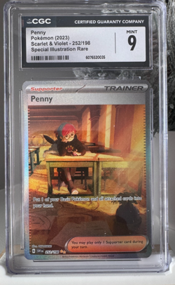CGC 9 Penny 252/198 – Scarlet & Violet Special Illustration Rare Pokemon Card - Image 1