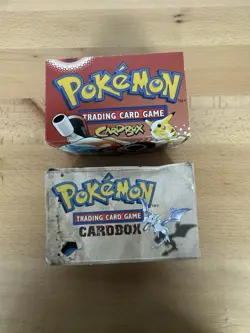 2 Vintage Pokemon Empty Card Box/Deck Box, 1998, Wizards Of The Coast Fossil 99 - Image 1
