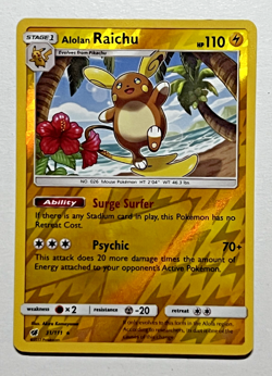 Alolan Raichu Reverse Holo 31/111 Pokemon Card Crimson Invasion 2017 LP - Image 1
