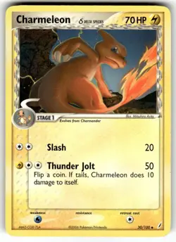 Charmeleon (Delta Species) #30/100 Crystal Guardians Pokemon Card TCG 2006 LP - Image 1