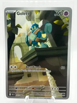 Golett - Illustration Rare - Pokemon SV: Black Bolt - 122/086 - Near Mint - Image 1