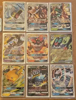 (9) Pokemon GX Full Art Card LOT Gyarados Raichu Lunala Guzzlord Noivern EX - Image 2