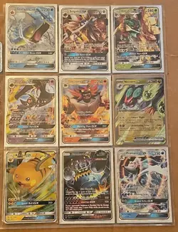 (9) Pokemon GX Full Art Card LOT Gyarados Raichu Lunala Guzzlord Noivern EX - Image 3