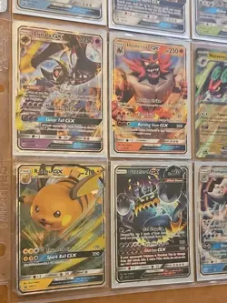 (9) Pokemon GX Full Art Card LOT Gyarados Raichu Lunala Guzzlord Noivern EX - Image 5