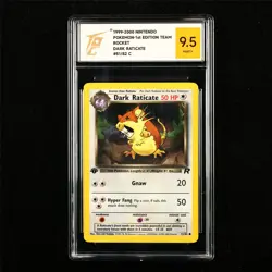 TQG 9.5 MINT+ 1999-2000 Pokemon ENG Dark Raticate 51/82 C - Image 1