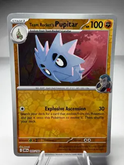 Team Rocket’s Pupitar 095/182 Reverse Holo Pokemon Destined Rivals - Image 1