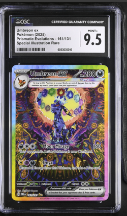 2025 POKEMON PRISMATIC EVOLUTIONS SPECIAL ILLUSTRATION #161 UMBREON EX CGC 9.5 - Image 1
