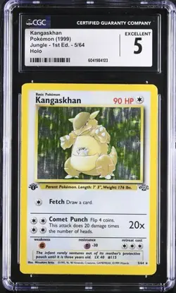 1999 Pokemon Jungle - 1st Ed. #5/64 Kangaskhan Holo CGC 5 - Image 2