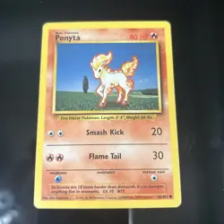 Pokemon TCG Ponyta 60/102 Base Set Common - Image 1