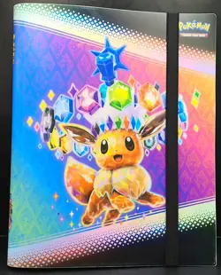 Pokemon Prismatic Evolutions Eevee Album 22 Double Sided Side Loading 9-Pocket - Image 1