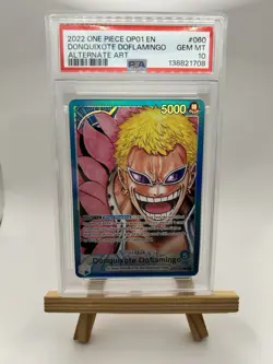 One Piece OP01 Romance Dawn OP01-060 Donquixote Doflamingo Alt Art Leader PSA 10 - Image 1