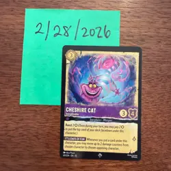 Disney Lorcana Cheshire Cat Inexplicable Super Rare 60/204 Whispers in the Well - Image 1