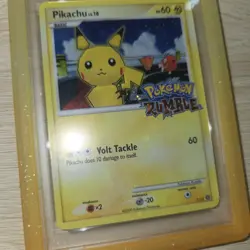 SWIRL HOLO BLEED ERROR 💫 PSA 8 NM Pikachu 7/16 Cosmos Holo Pokemon Rumble Card - Image 4