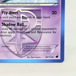 Espeon 48/116 Black & White: Plasma Freeze Rare Pokemon Card Non Holo LP - Image 4