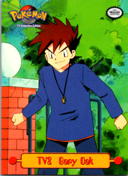 [LP] TV8 Gary Oak - 1999 Pokemon Topps TV Animation Series 1 Puzzle Card - Image 1