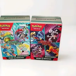 Pokemon Booster Bundle 2 Boxes resealed with a mystery box 100+ cards per box - Image 1