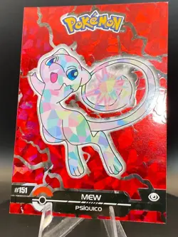 Mew #151 - Crystal Holo Box Hit - Crystal Dark Black - Pokemon Card - Image 4