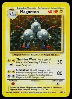 Pokemon Card - Magneton Base Set 9/102 Holo Rare - Image 1