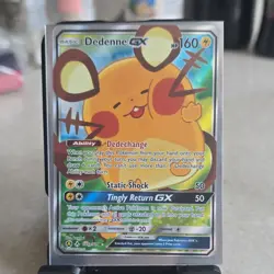 Pokemon Dedenne GX Alternate Art Promo Holo Card 195A/214 - Image 1
