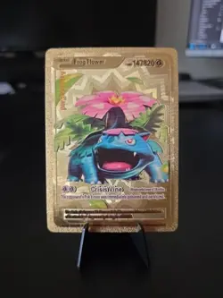 Gold Foil Frog Flower Custom Display Card 147820HP Near Mint Free Shipping - Image 1