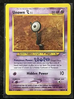 Pokemon Card - Neo Destiny 86/105 - UNOWN [L] (common) - NM/LP+ - Image 1