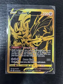 2020 Pokemon TCG Zacian V GOLD SWSH076 Black Star PROMO Card Factory Sealed - Image 1