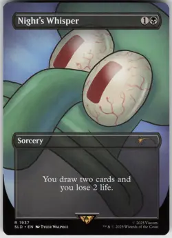 MTG Night's Whisper Normal NM Secret Lair Drop Series Magic 1937 - Image 1