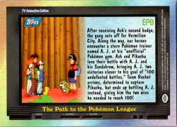 Topps Pokemon EP8 The Path to the Pokemon League Blue Logo TV Animation Edition - Image 2