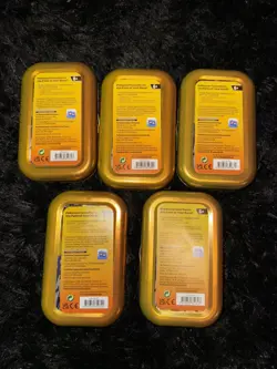 Pokemon Paldea Friends Mini Tin Lot Set Of 5 *NO PACKS* With Stickers - Image 2