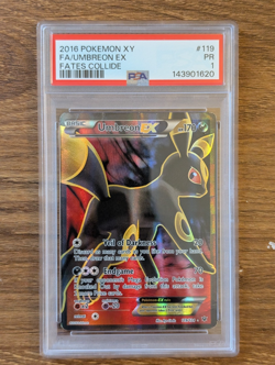 2016 Pokemon XY Fates Collide PSA 1 Umbreon EX #119 Holo FA Full Art FRESH SLAB - Image 1
